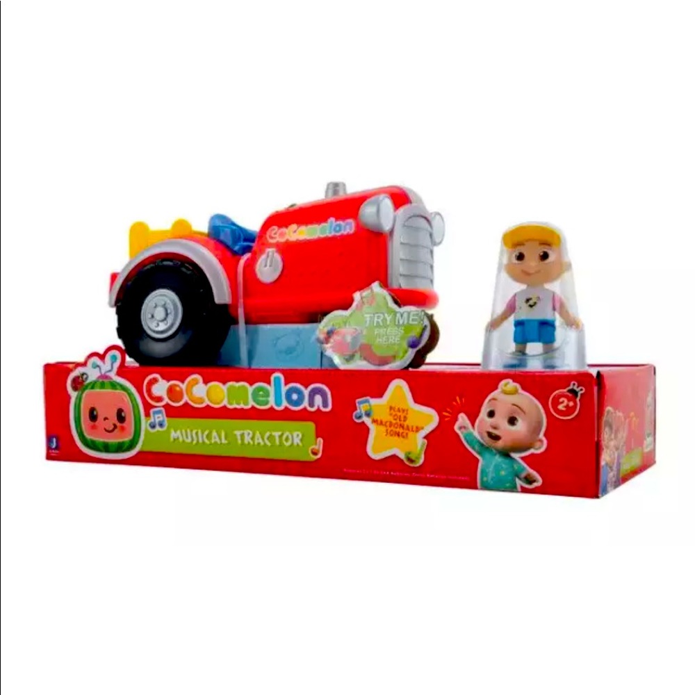 CoComelon Official Musical Toy Tractor w/ Sounds & 3-inch JJ Farm Figure NEW